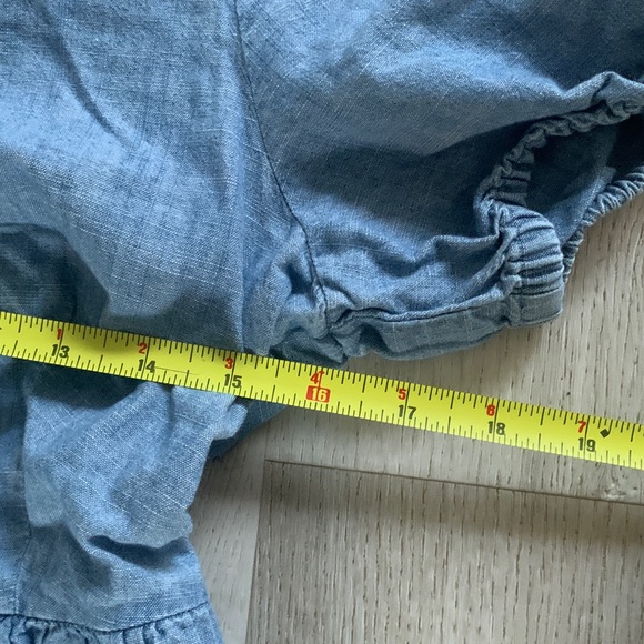 J. Crew Tiered Chambray Dress size 6 casual midi puffy dress nautical beach - Picture 7 of 12